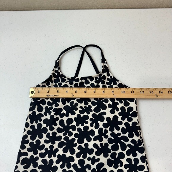 Marimekko Girls Tankini Swim Top Black/White Ink Blots Criss‎ Cross Back Target - Picture 3 of 5